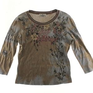 Vanilla Sugar Top Womens Sz M Round Neck Boho